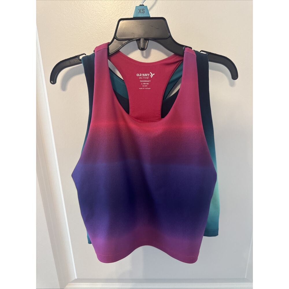 Girls Old Navy Active Powersoft Go Dry Tank Sports Top LOT Of 2 Size L 10/12